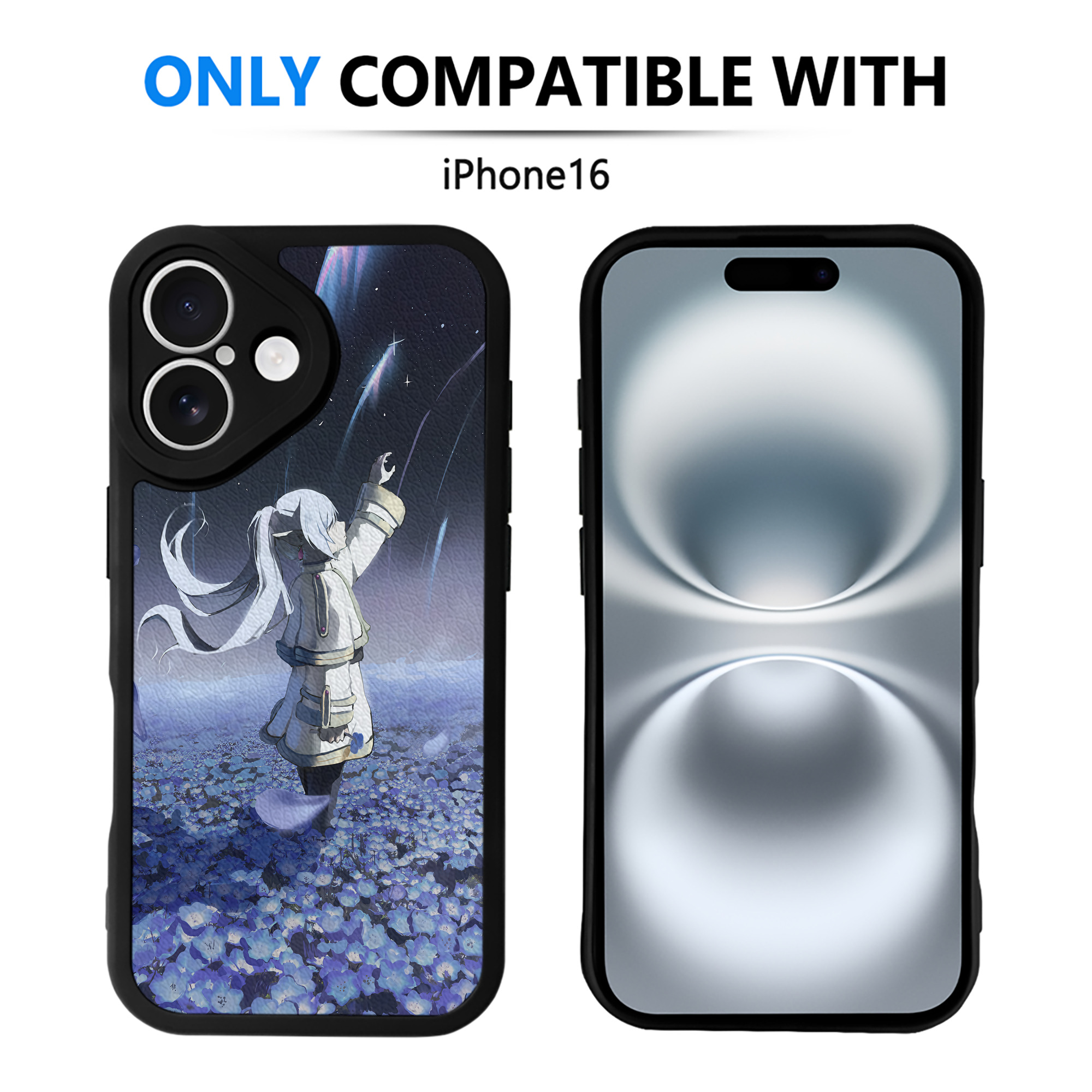 （画像用） 葬送のフリーレン Frieren 【iPhone 16シリーズ対応】シリコンスマホケース（レザー調） 材質：シリコン